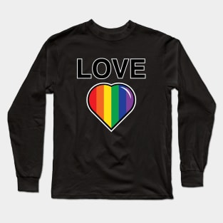 Pro-Gay Marriage Rainbow Heart Long Sleeve T-Shirt